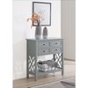 Alaterre Furniture 32 W, 14 L, 32 H, Pine with Composite Wood Top, Gray ANCT1040